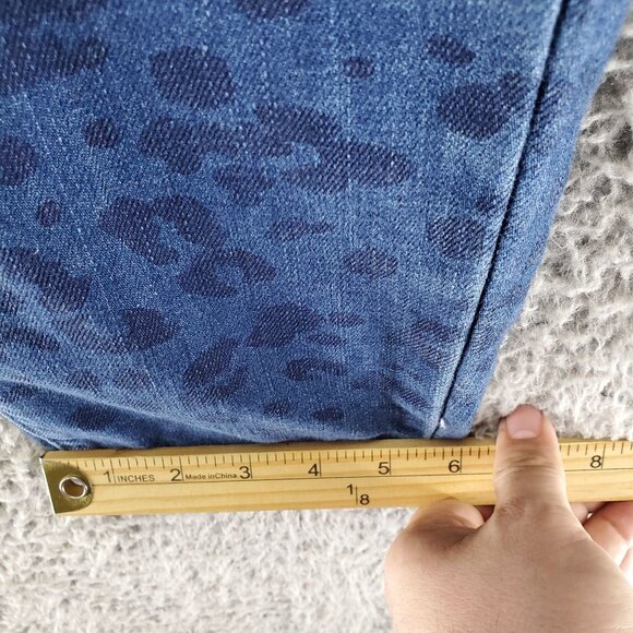 Talbots Jeans Womens Size 6 Blue Leopard Slim Ankle Cotton Blend - Picture 8 of 10